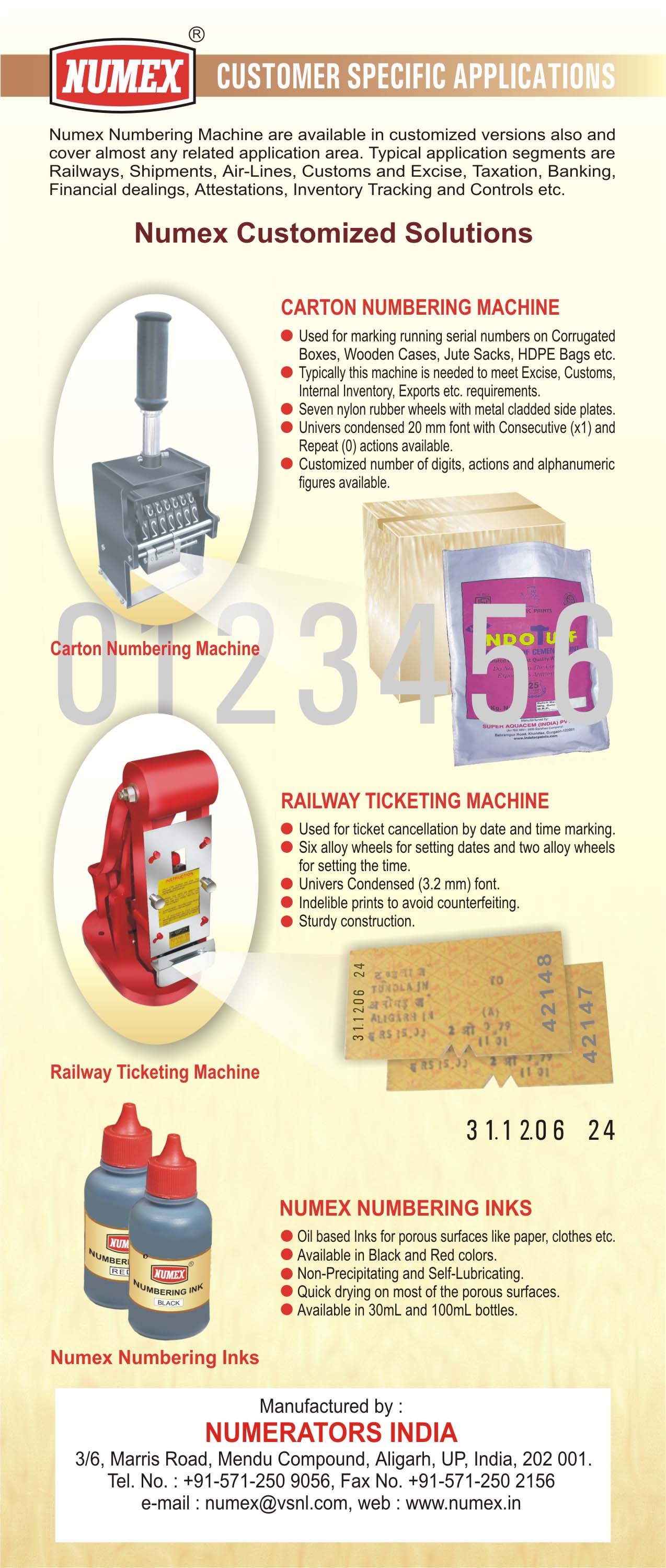 Click For: Numex Product Range