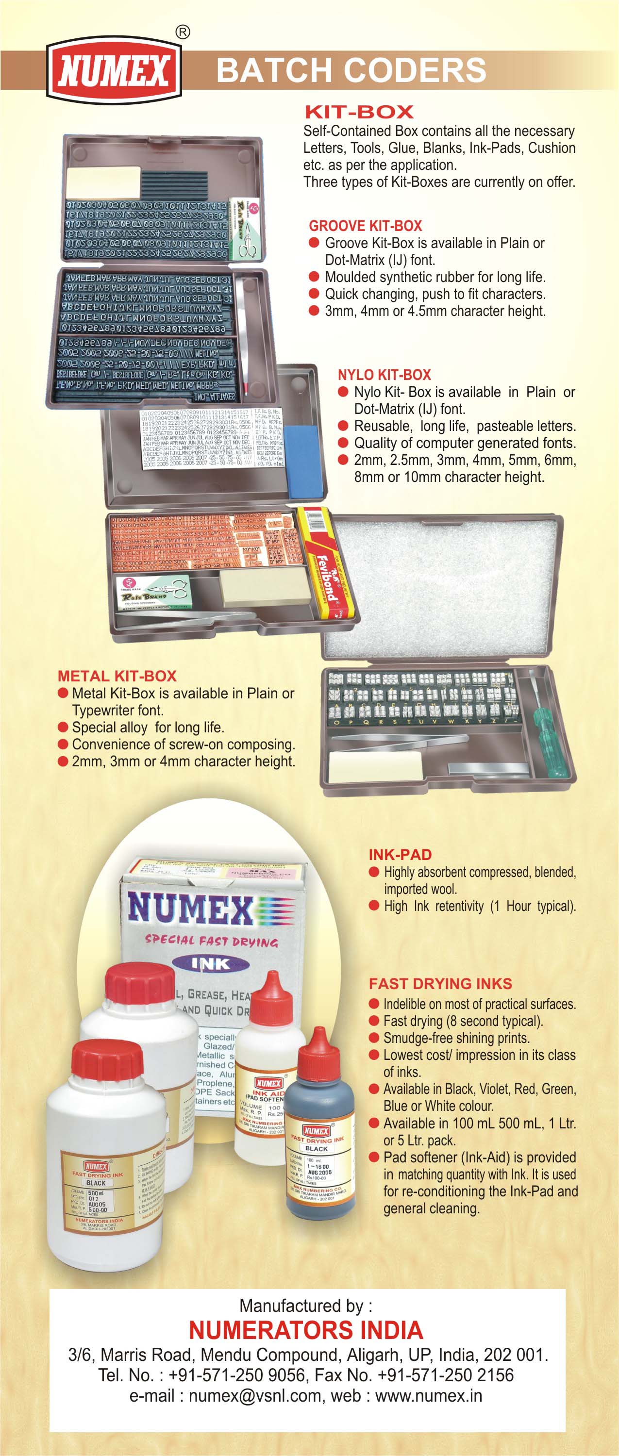 Click For: Numex Product Range
